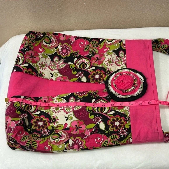 Beautiful Hand Crafted Floral Pink Shoulder Bag - Picture 7 of 11